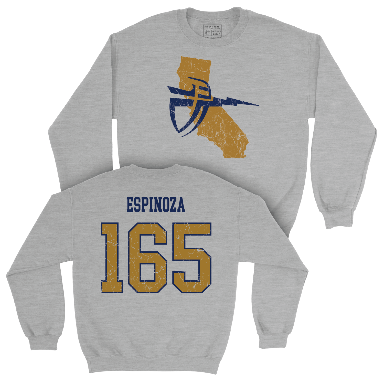 Wrestling Sport Grey State Crew - Mason Espinoza Youth Small