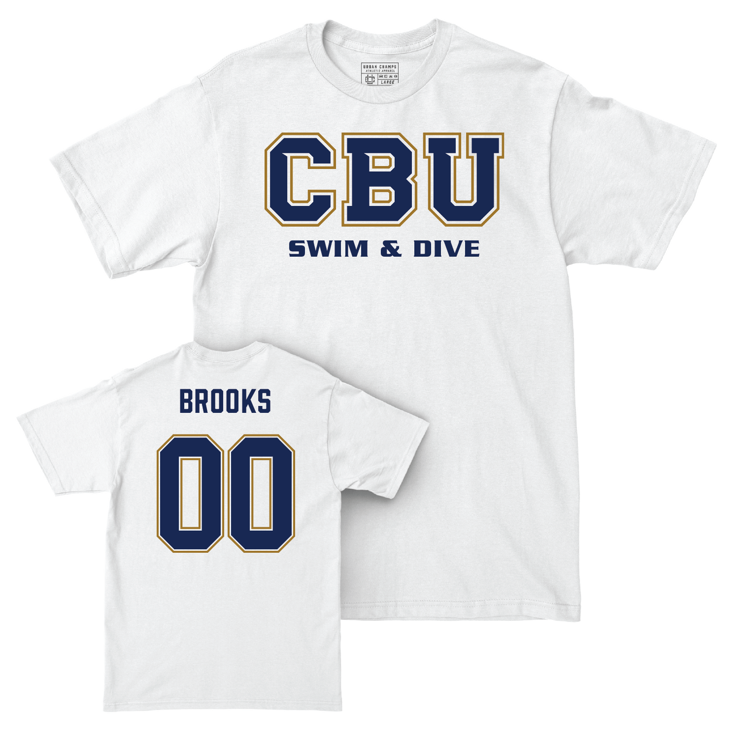 Women's Swim & Dive White Comfort Colors Classic Tee - Tania Brooks Youth Small