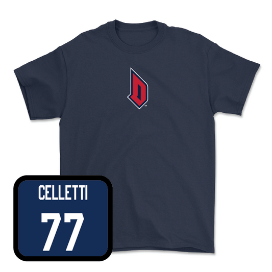 Duquesne Football Navy Monogram Tee - Anthony Celletti