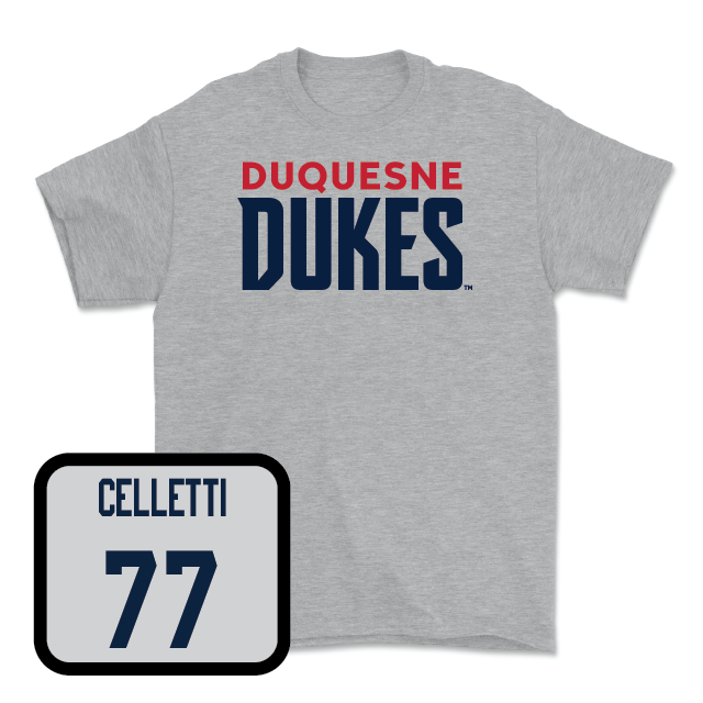 Duquesne Football Sport Grey Lock Tee - Anthony Celletti