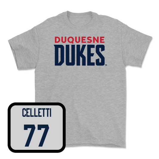 Duquesne Football Sport Grey Lock Tee - Anthony Celletti