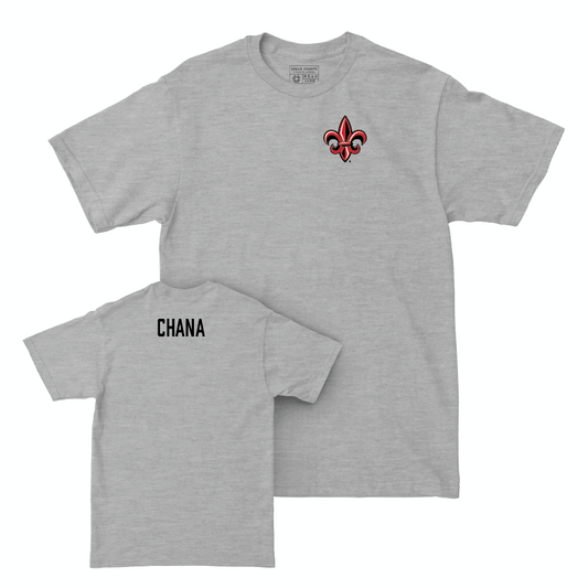 Louisiana Men's Tennis Sport Grey Logo Tee  - Sahib Chana