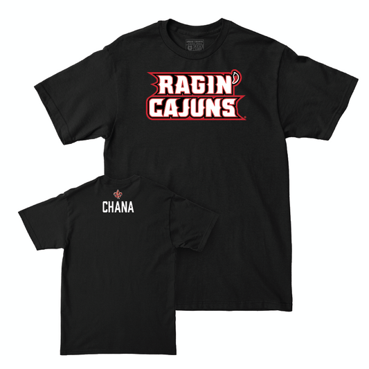 Louisiana Men's Tennis Black Ragin' Cajuns Tee  - Sahib Chana