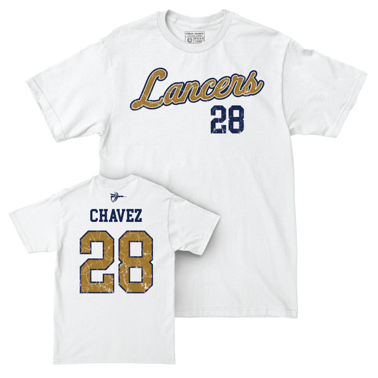 CBU Baseball White Script Comfort Colors Tee   - Matt Chavez