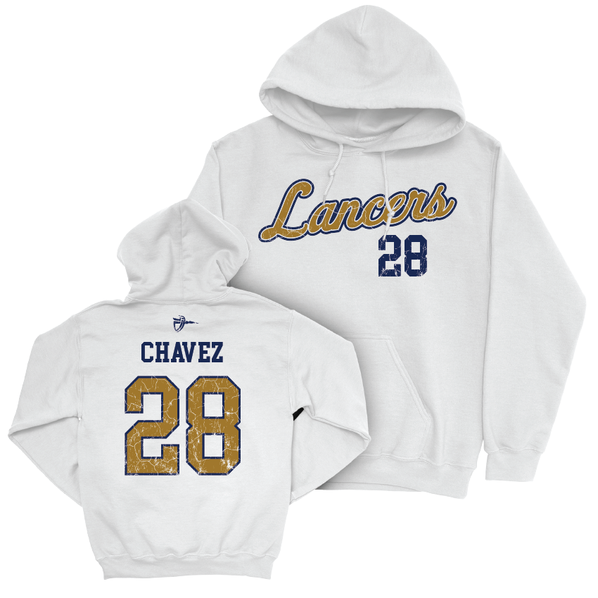 CBU Baseball White Script Hoodie   - Matt Chavez