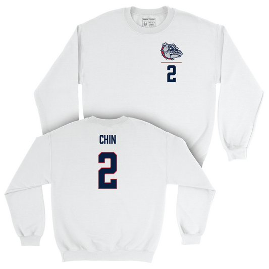 Gonzaga Women's Soccer White Logo Crew  - Lauren Chin