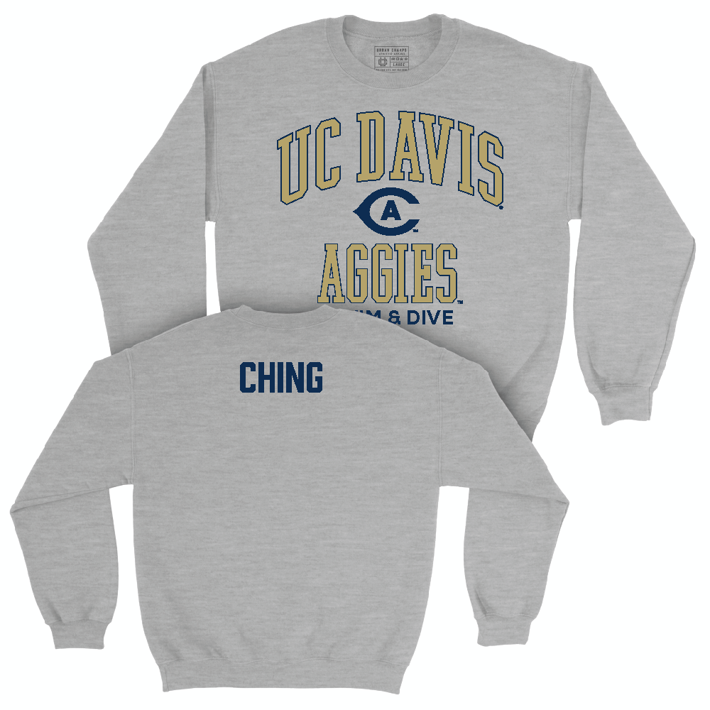 UC Davis Women's Swim & Dive Sport Grey Classic Crew - Maddy Ching