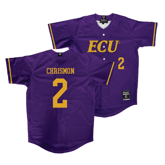 East Carolina Purple Baseball Jersey - Nathan Chrismon | #2