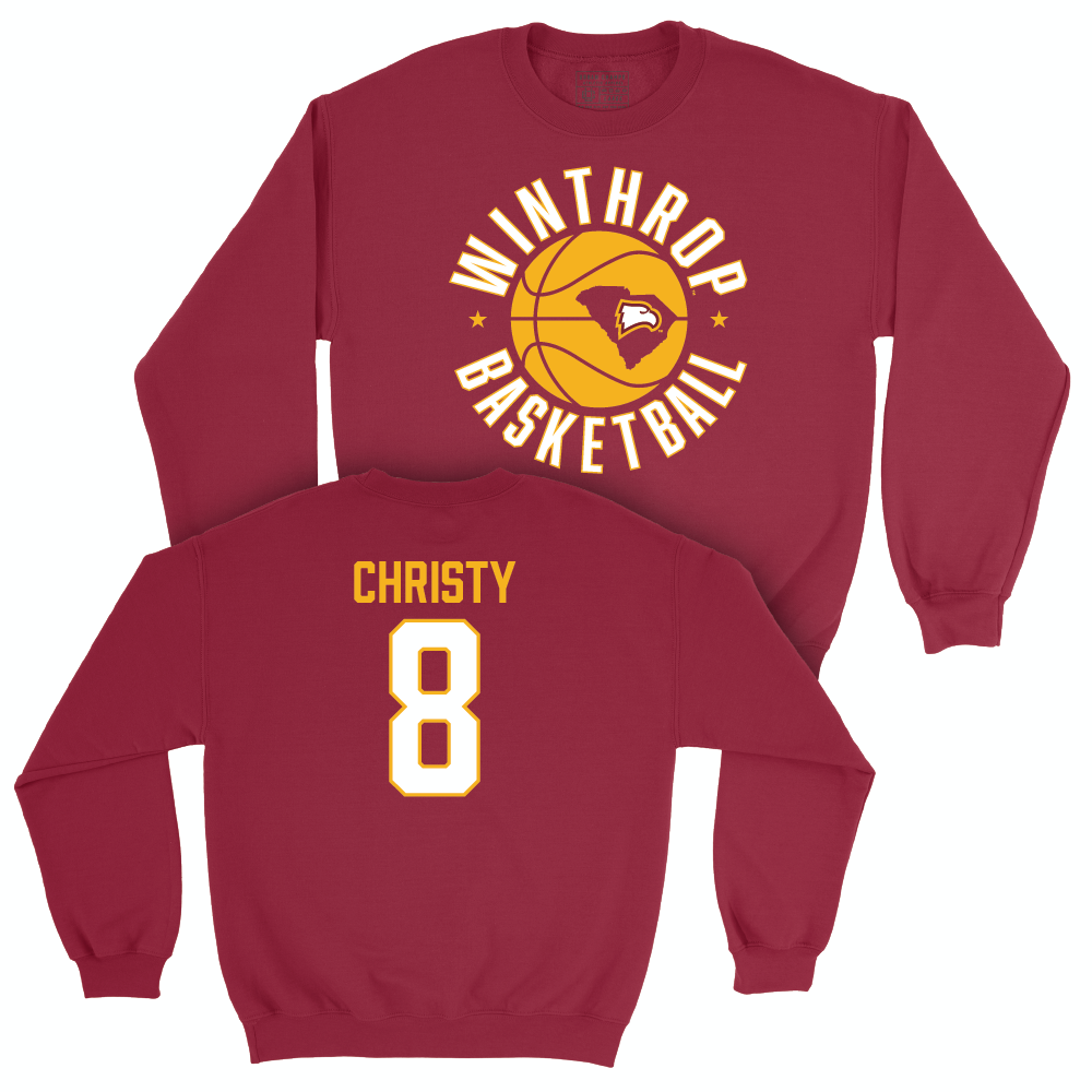 Winthrop Men's Basketball Maroon Hardwood Crew - Cam Christy