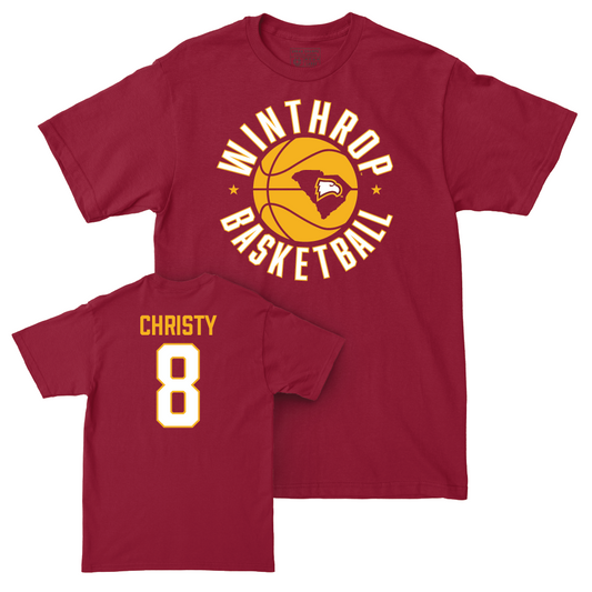 Winthrop Men's Basketball Maroon Hardwood Tee - Cam Christy