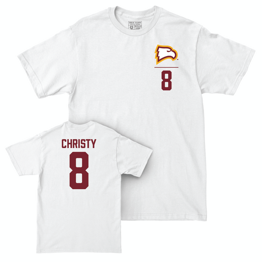 Winthrop Men's Basketball White Logo Comfort Colors Tee - Cam Christy