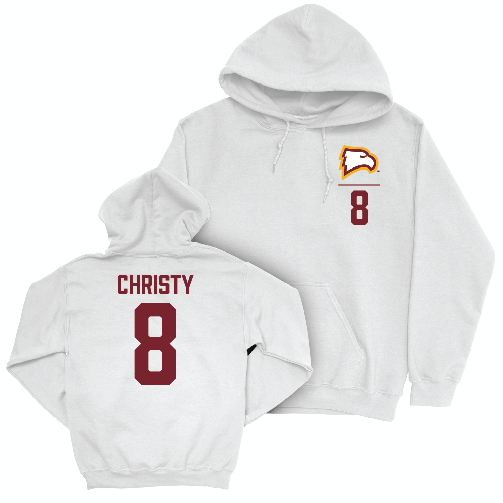 Winthrop Men's Basketball White Logo Hoodie - Cam Christy