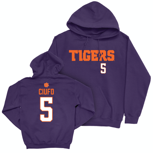 Clemson Baseball Purple Tigers Hoodie - Andrew Ciufo Small