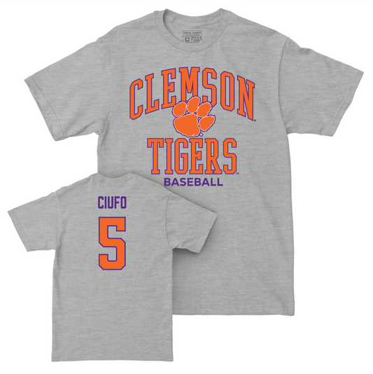 Clemson Baseball Sport Grey Classic Tee - Andrew Ciufo Small