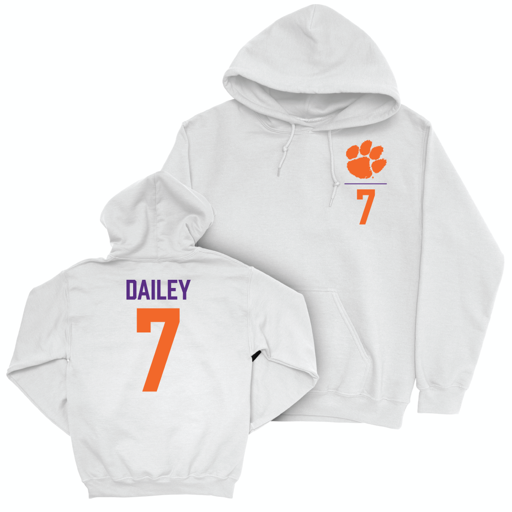 Clemson Women's Volleyball White Logo Hoodie - Azyah Dailey Small