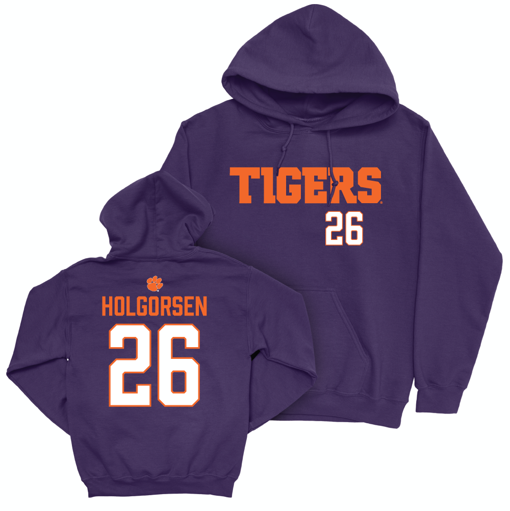 Clemson Women's Soccer Purple Tigers Hoodie - Addy Holgorsen Small