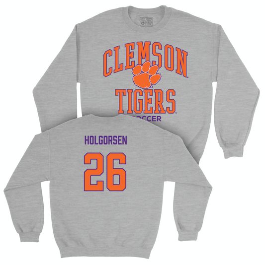 Clemson Women's Soccer Sport Grey Classic Crew - Addy Holgorsen Small