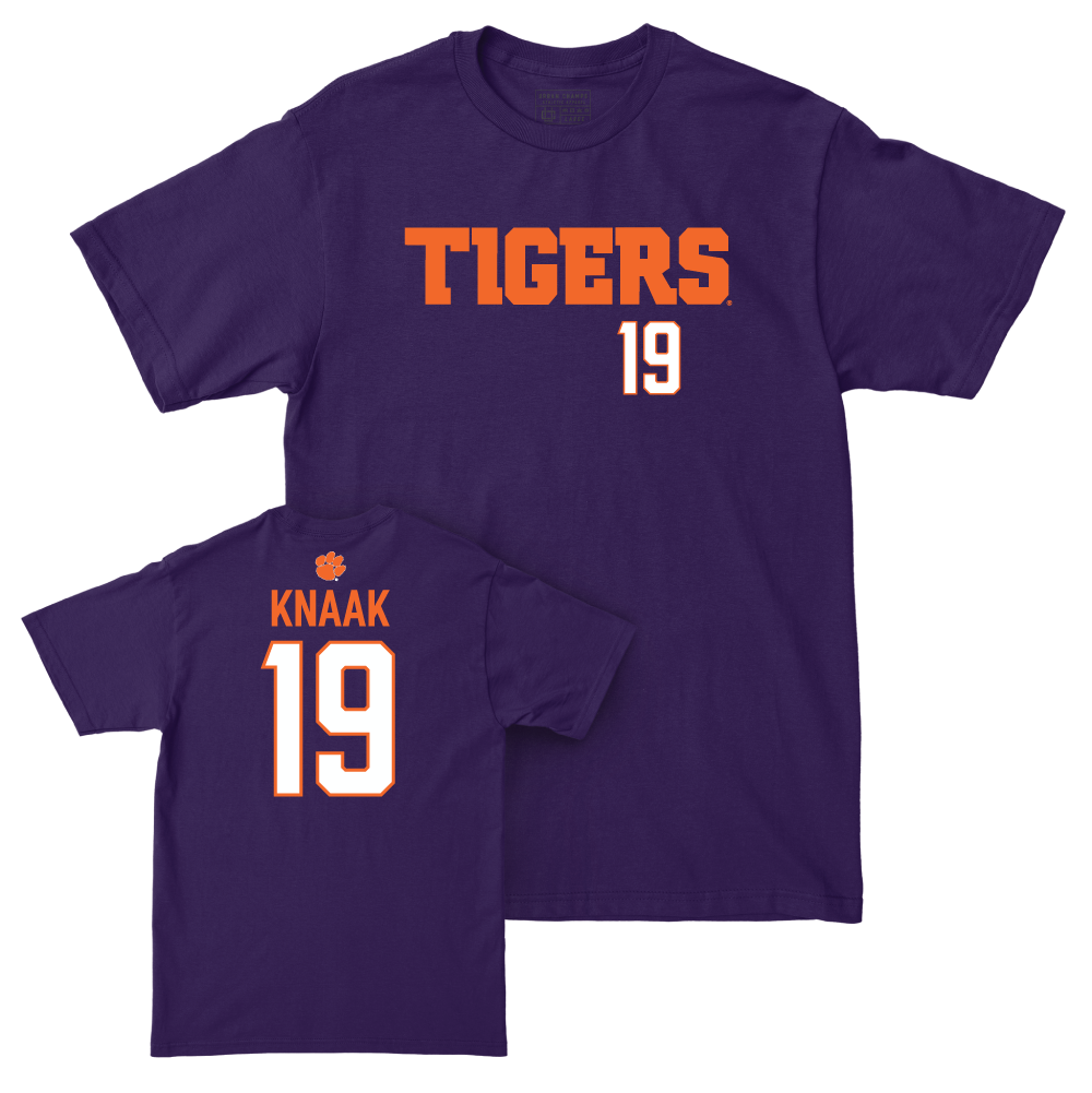 Clemson Baseball Purple Tigers Tee - Aidan Knaak Small