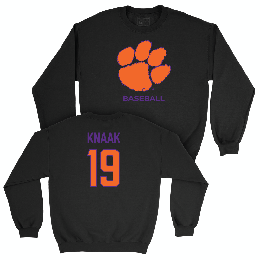 Clemson Baseball Black Club Crew - Aidan Knaak Small