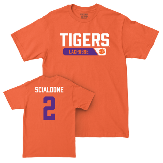 Clemson Women's Lacrosse Orange Staple Tee - Alex Scialdone Small