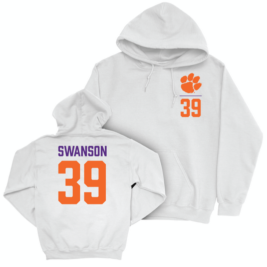 Clemson Football White Logo Hoodie - Aidan Swanson Small