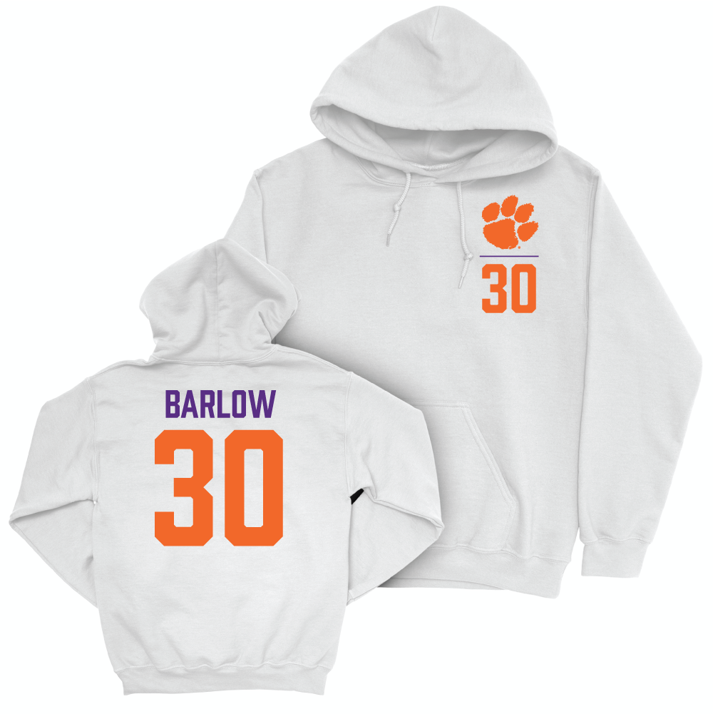 Clemson Baseball White Logo Hoodie - Billy Barlow Small