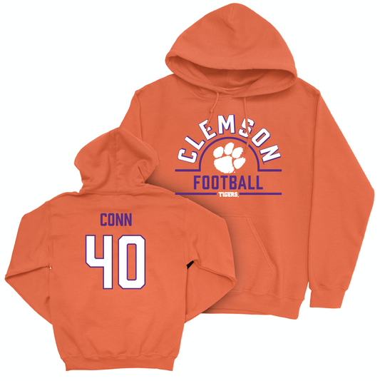 Clemson Football Orange Arch Hoodie - Brodey Conn Small