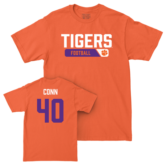 Clemson Football Orange Staple Tee - Brodey Conn Small