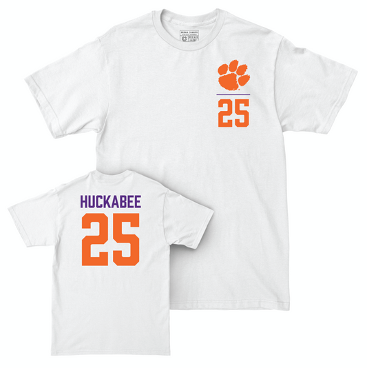 Clemson Football White Logo Comfort Colors Tee - Blackmon Huckabee Small