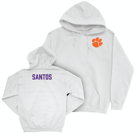 Clemson Men's Track & Field White Logo Hoodie - Blake Santos Small