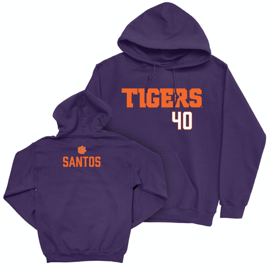 Clemson Men's Track & Field Purple Tigers Hoodie - Blake Santos Small