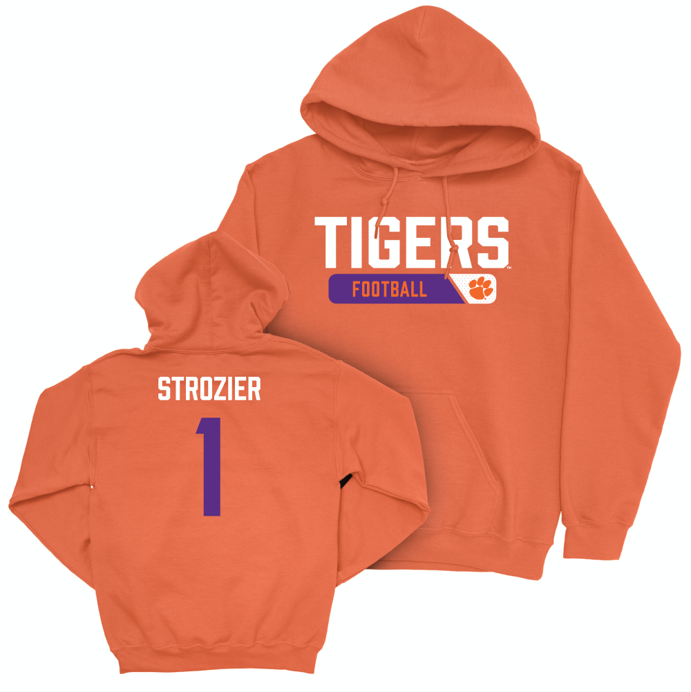 Clemson Football Orange Staple Hoodie - Branden Strozier Small