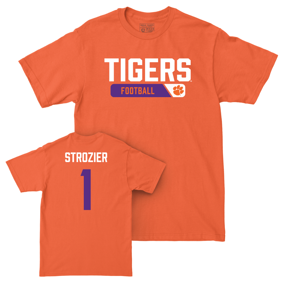 Clemson Football Orange Staple Tee - Branden Strozier Small