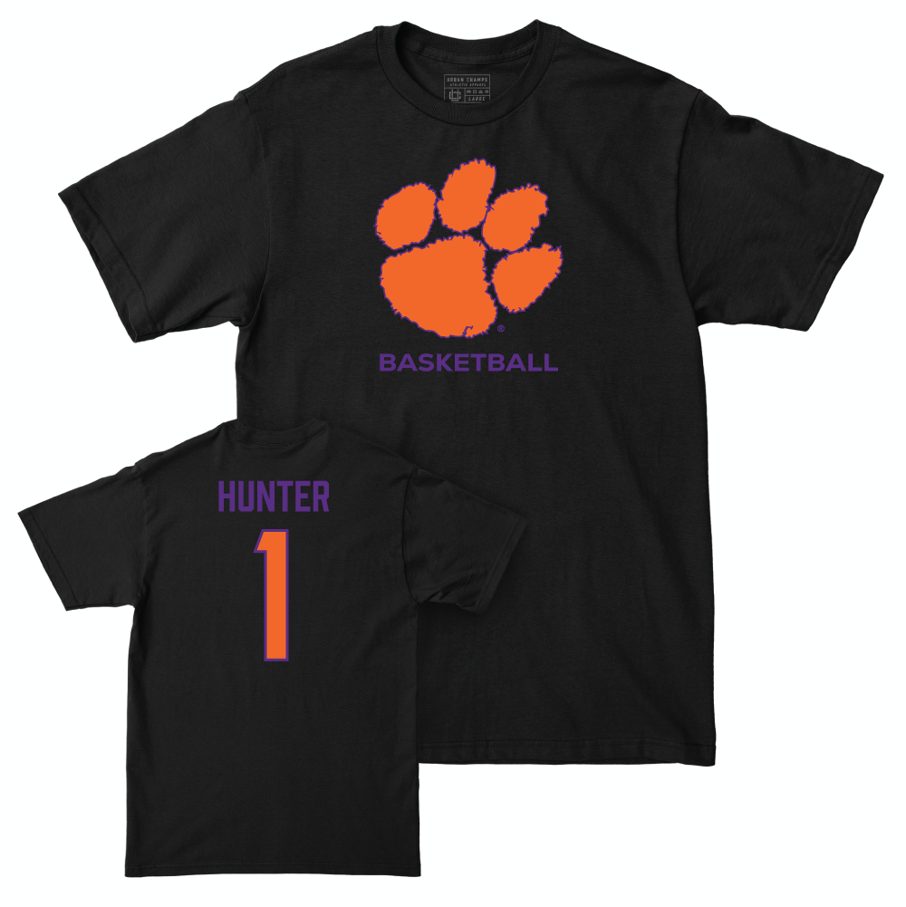 Clemson Men's Basketball Black Club Tee - Chase Hunter Small