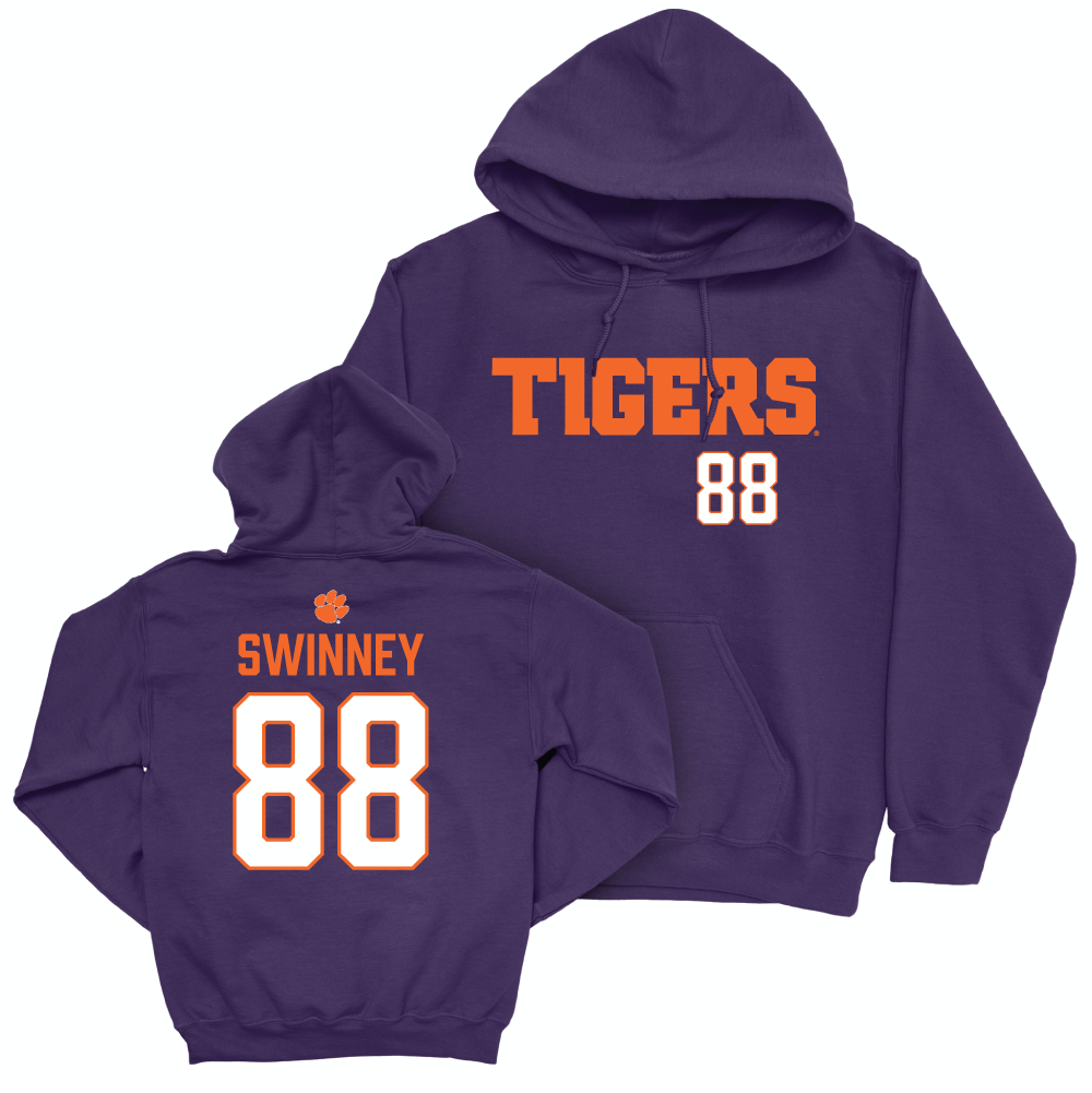 Clemson Football Purple Tigers Hoodie - Clay Swinney Small