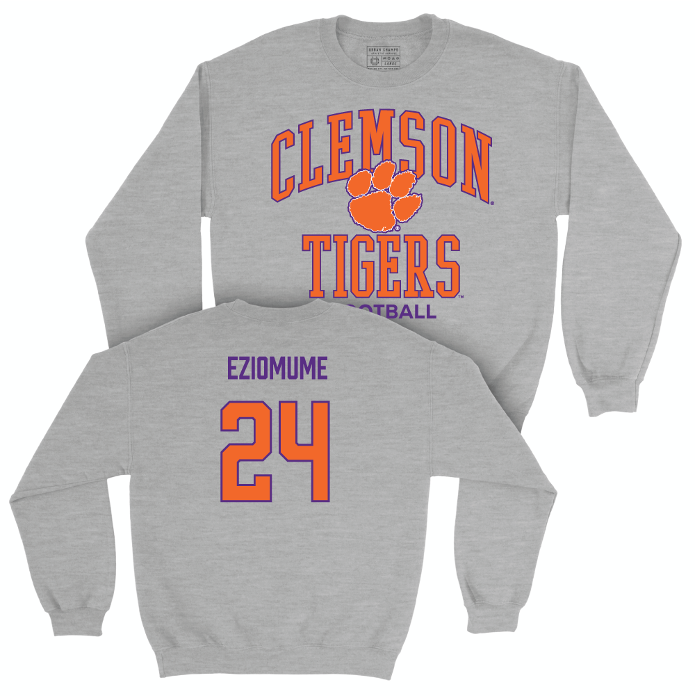 Clemson Football Sport Grey Classic Crew - David Eziomume Small