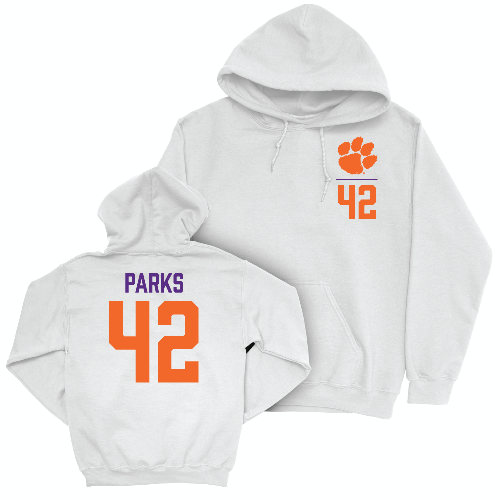 Clemson Baseball White Logo Hoodie - Devin Parks Small