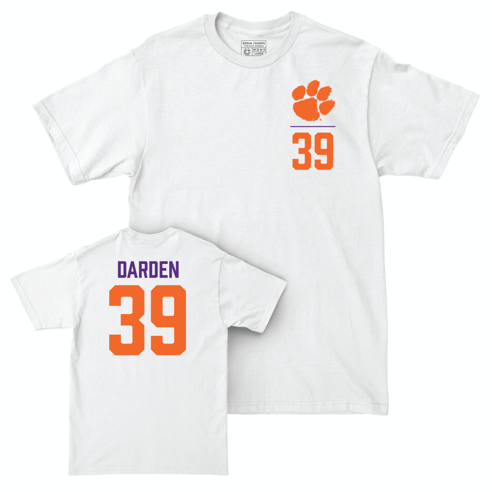 Clemson Baseball White Logo Comfort Colors Tee - Ethan Darden Small