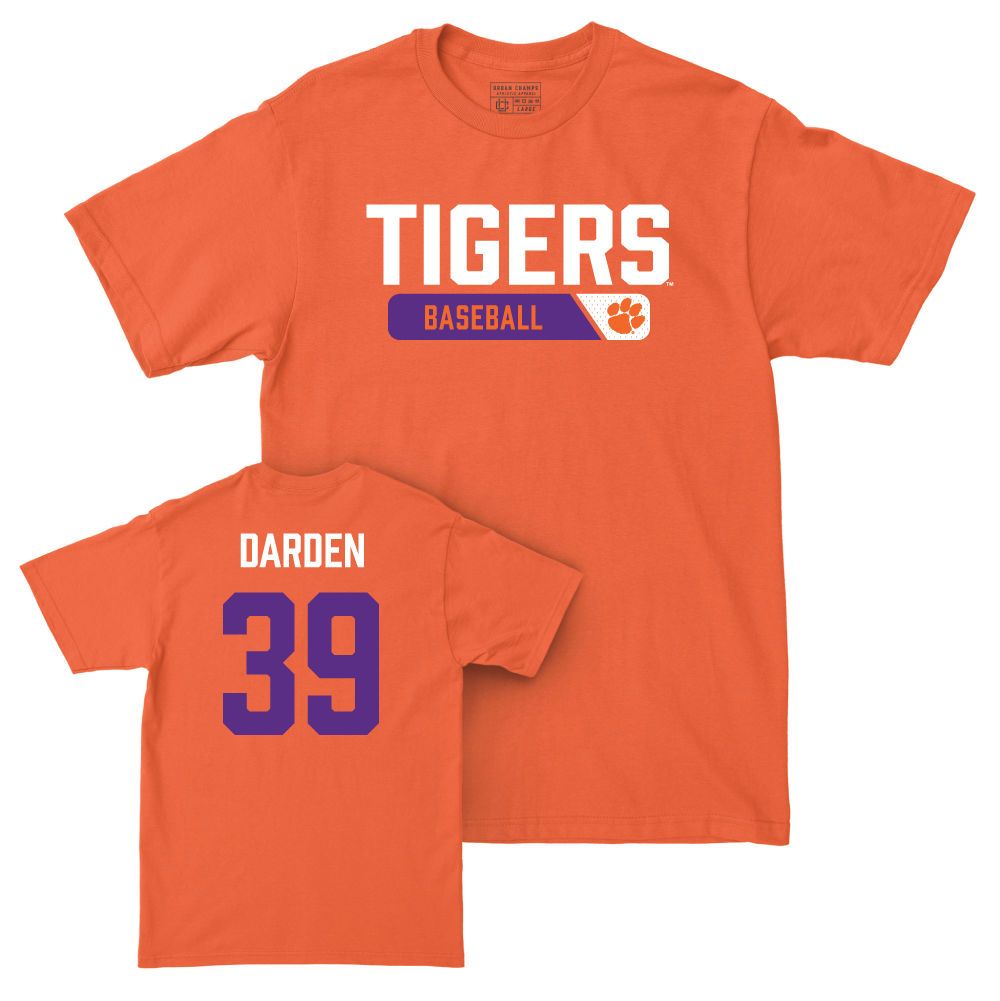 Clemson Baseball Orange Staple Tee - Ethan Darden Small