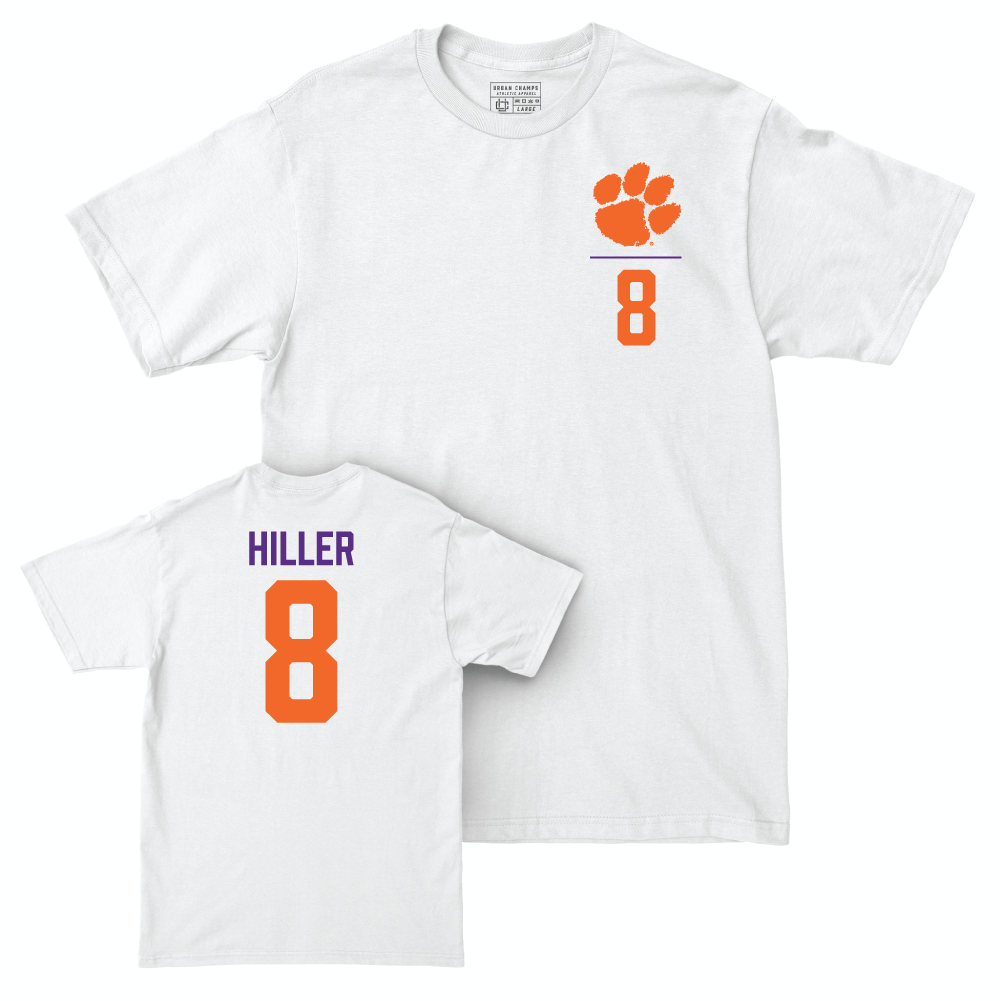 Clemson Softball White Logo Comfort Colors Tee - Grace Hiller Small