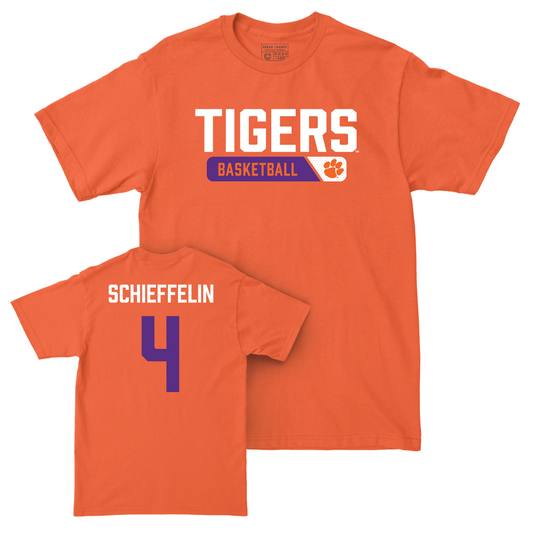 Clemson Men's Basketball Orange Staple Tee - Ian Schieffelin Small