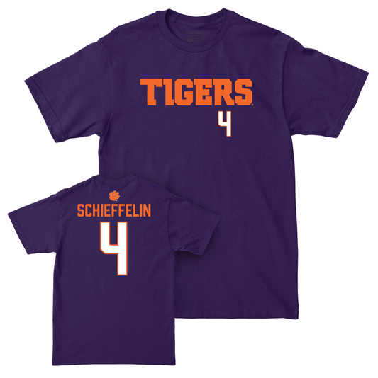 Clemson Men's Basketball Purple Tigers Tee - Ian Schieffelin Small