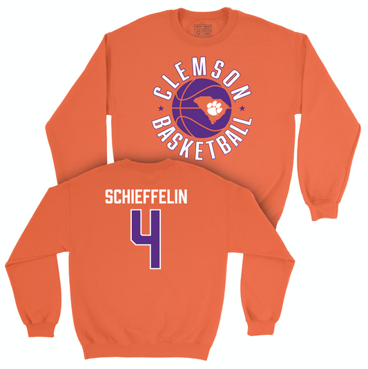 Clemson Men's Basketball Orange Hardwood Crew - Ian Schieffelin Small