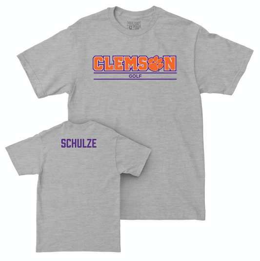 Clemson Women's Golf Sport Grey Stacked Tee - Ivy Schulze Small