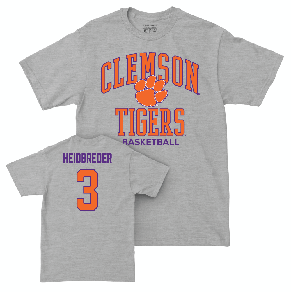 Clemson Men's Basketball Sport Grey Classic Tee - Jake Heidbreder Small