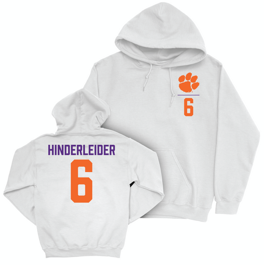 Clemson Baseball White Logo Hoodie - Jacob Hinderleider Small