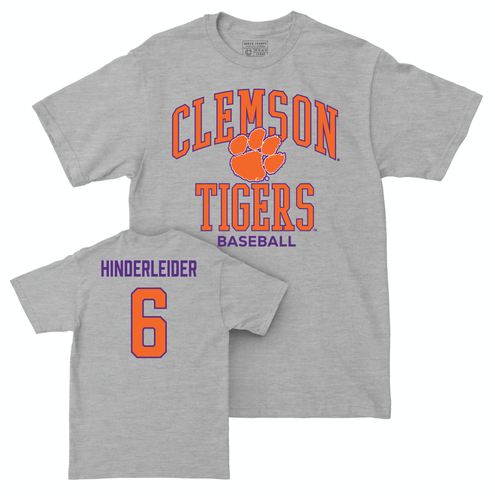 Clemson Baseball Sport Grey Classic Tee - Jacob Hinderleider Small