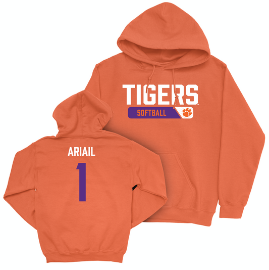 Clemson Softball Orange Staple Hoodie - Kennedy Ariail Small