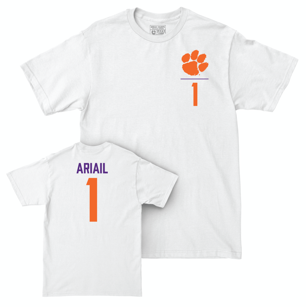 Clemson Softball White Logo Comfort Colors Tee - Kennedy Ariail Small