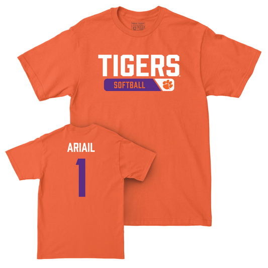 Clemson Softball Orange Staple Tee - Kennedy Ariail Small